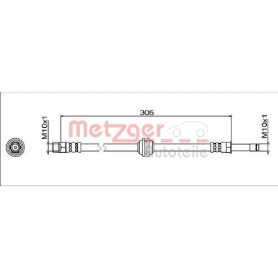 Kuva METZGER 4112065 Jarruletku Taka akseli, vasen, oikea 305 M10x1