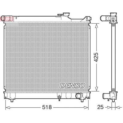 Kuva DENSO DRM47037 Jäähdytin 425 542 25 SUZUKI: Vitara I SUV, Grand 1 SUV