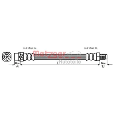 Kuva METZGER 4114071 Jarruletku 485 M10 x 1 BMW: X5