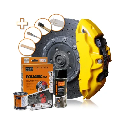 Kuva FOLIATEC 2161 Jarrusatulamaali aerosoli 400, 125, 50 Keltainen