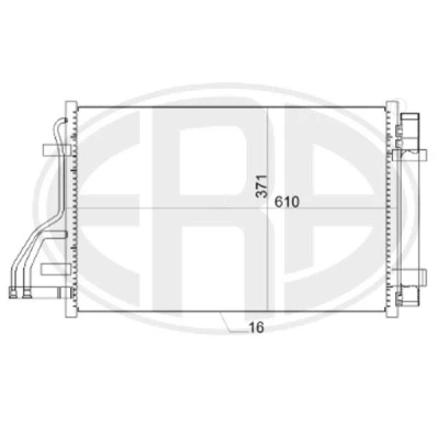 Kuva Kondensaattori, ilmastointilaite HYUNDAI ELANTRA Sedan IV, i30, i30 Kombi, KIA CEE&#039;D, CEE&#039;D Halvkombi, SW, PRO OE 97606 2H000