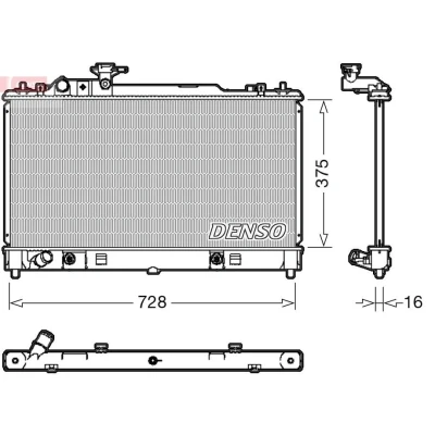 Kuva DENSO DRM44029 Jäähdytin 375 752 16 MAZDA: 6 Farmari, Sedan