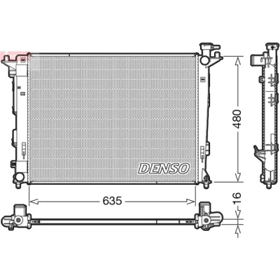 Kuva DENSO DRM41006 Jäähdytin 635 496 16