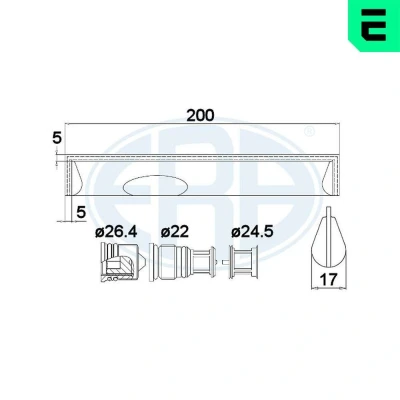 Kuva ERA 668011 Ilmastoinnin Kuivain TOYOTA: Corolla X Sedan, RAV4 II SUV, Auris Hatchback, SUZUKI: Grand Vitara 2 Liana LEXUS: IS