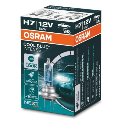 Kuva OSRAM 64210CBN Polttimo, kaukovalo H7 12V 55W 5000K Halogeeni MERCEDES BENZ: C sarja Sedan, CLS Coupe, E PEUGEOT: 406 Farmari