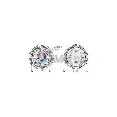 Kuva PRASCO BWC323 Viskokytkin BMW: 5 Sedan, 3 Cabriolet, Sedan