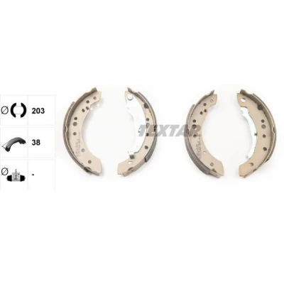 Kuva TEXTAR 91071400 Jarrukengät 203 38 Seisontajarrukahvalla RENAULT: TWINGO 2