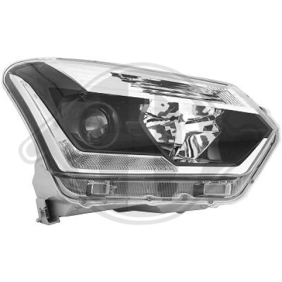 Kuva DIEDERICHS 5404980 Ajovaloumpio Oikea H11/HB3 LED Valokorkeussäätimen moottorilla