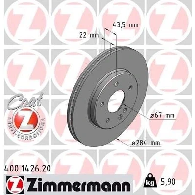 Kuva Jarrulevy, Etuakseli MERCEDES BENZ C KLASS [W202], T Model [S202] OE 202 421 0712, 0912 64,