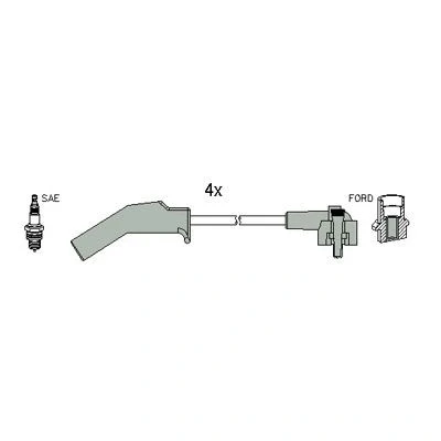 Kuva HITACHI 134271 Sytytysjohto FORD: FIESTA 4, KA Hatchback, Escort 6
