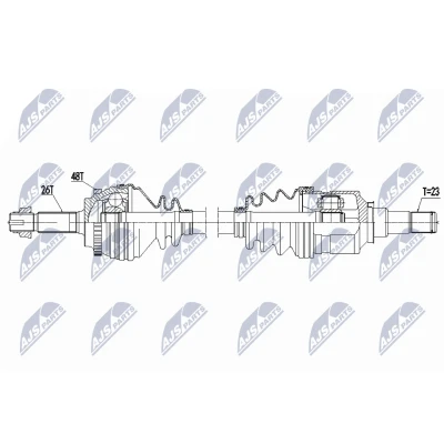 Kuva Vetoakseli, Etuakseli, vasen Toyota Yaris, Yaris verso OE 4342052070