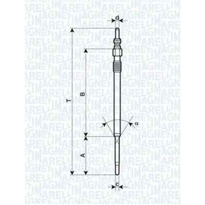 Kuva MAGNETI MARELLI 062900060304 Hehkutulppa 11V 10A M8X1 IVECO: Daily 3 Kasten/Kombi, 6 , FIAT: Ducato III Van, Bussi