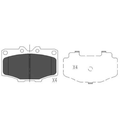 Kuva KAVO PARTS KBP 9028 Jarrupalat TOYOTA: Land Cruiser 60, Prado 120, 90