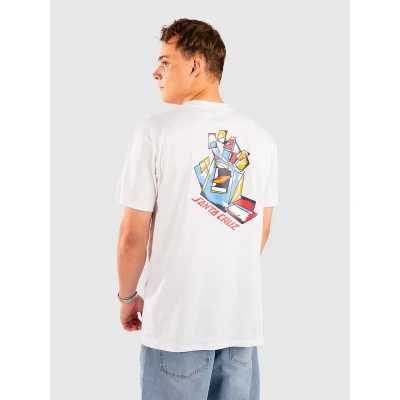Kuva Santa Cruz Screaming Scratched HAND Strip Unisex Printtipaita, Koko: Large, White