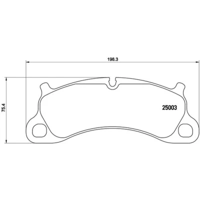 Kuva BREMBO P 65 025 Jarrupalat Kulumisenilmaisemelle Ilman tarvikkeita