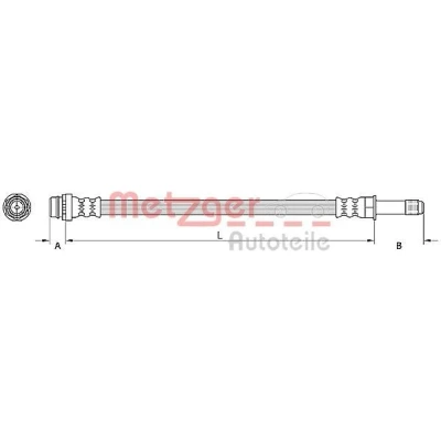 Kuva METZGER 4110798 Jarruletku 174 FORD: Galaxy Mk2 MPV, S Max Mk1