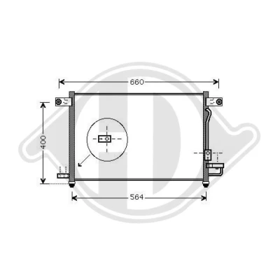 Kuva DIEDERICHS DCC1883 Ilmastoinnin Lauhdutin Vedenerottimella Climate CHEVROLET: Kalos Hatchback, Aveo / Sedan, DAEWOO: Hatchback