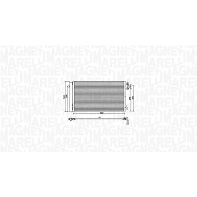 Kuva MAGNETI MARELLI 350203752000 Ilmastoinnin Lauhdutin Vedenerottimella 602x348x18 348 602 18 BMW: 3 Sedan, Touring, Coupe