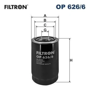 Kuva FILTRON OP 626/6 Öljynsuodatin M 27 X 2 Ruuvattava suodatin SCANIA: L,P,G,R,S series
