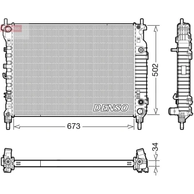 Kuva DENSO DRM20124 Jäähdytin 673 516 34