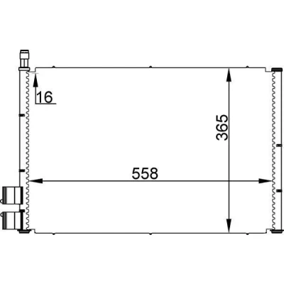 Kuva MAHLE ORIGINAL AC 298 000S Ilmastoinnin Lauhdutin ilman vedenerotinta 12 11,8 534