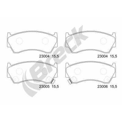 Kuva BRECK 23004 00 701 10 Jarrupalat akustisella kulumavaroittimella Tarvikkeilla NISSAN: ALMERA 1, 1 Hatchback