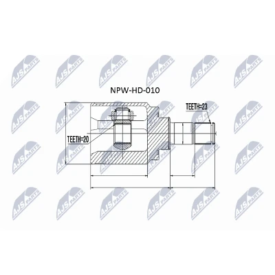 Kuva NTY NPW HD 010 Vetonivel Taka akseli, oikea, vasen, akseli HONDA: CR V 3, 2
