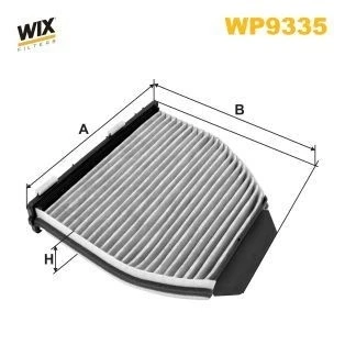 Kuva WIX FILTERS WP9335 Raitisilmasuodatin Aktiivihiilisuodatin 271mm 261mm 85mm MERCEDES BENZ: C sarja T modell, E Sedan