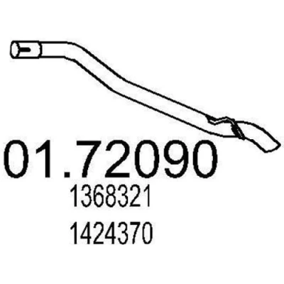 Kuva MTS 01.72090 Pakoputki 760 Takana takavaimentimelle FORD: Focus C Max