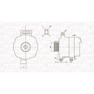 Kuva MAGNETI MARELLI 063731728010 Laturi 12V 90A HONDA: CR V 2, Stream I