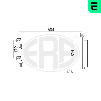 Kuva ERA 667051 Ilmastoinnin Lauhdutin Vedenerottimella MINI: Hatchback