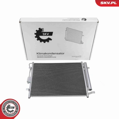 Kuva ESEN SKV 86SKV285 Ilmastoinnin Lauhdutin Vedenerottimella Alumiini 525mm KIA: Soul I (AM) 1.6 CRDi 115, CVVT, 128,