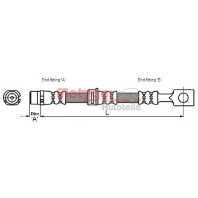 Kuva METZGER 4115194 Jarruletku 430 OPEL: Astra H Caravan, GTC