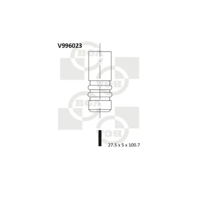 Kuva Pakoventtiili OPEL, SAAB, VAUXHALL OE 641357, 90536154, 90536164