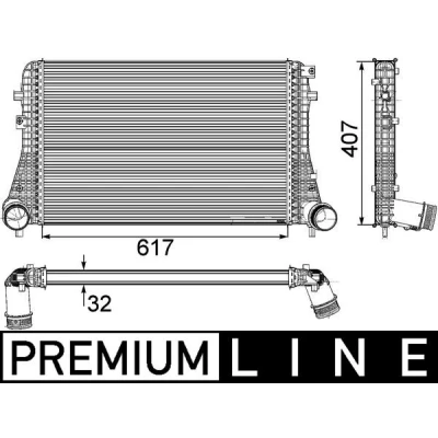 Kuva MAHLE ORIGINAL CI 208 000P Välijäähdytin