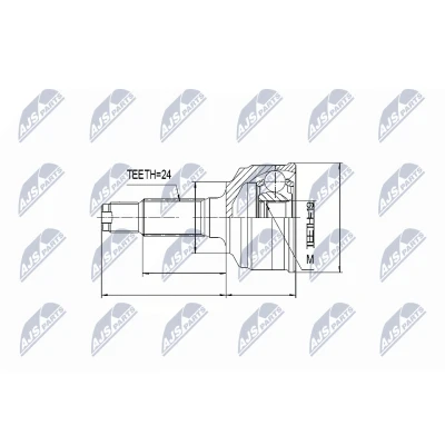 Kuva NTY NPZ DA 012 Vetonivel Etuakseli, oikea, vasen DAIHATSU: Sirion I, Terios I