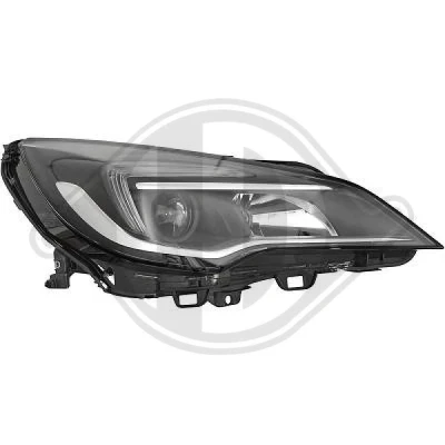 Kuva DIEDERICHS 1808080 Ajovaloumpio Oikea H7/H1 Valokorkeussäätimen moottorilla, ilman polttimoita OPEL: Astra K Sports Tourer