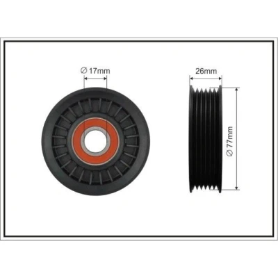 Kuva Kiristysrulla, moniurahihna JEEP COMMANDER, GRAND CHEROKEE II, III OE 53030958, 53030958AB, 53030958AC