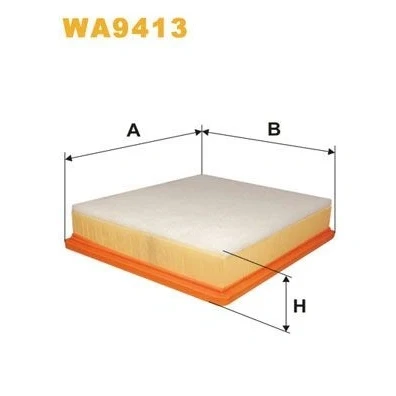 Kuva WIX FILTERS WA9413 Ilmansuodatin 65mm 249mm 284mm Suodatinpanos RENAULT: MASTER 2 Pritsche/Fahrgestell, Kasten, Bus