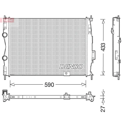 Kuva DENSO DRM46051 Jäähdytin 590 443 27