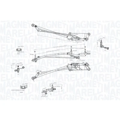 Kuva MAGNETI MARELLI 085570758010 Pyyhkijän Vivusto Edessä PORSCHE: Cayenne, VOLKSWAGEN: Touareg I