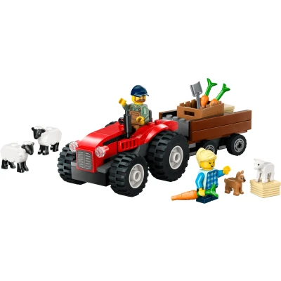 Kuva LEGO City 60461 Maatilan punainen traktori, peräkärry ja lampaat