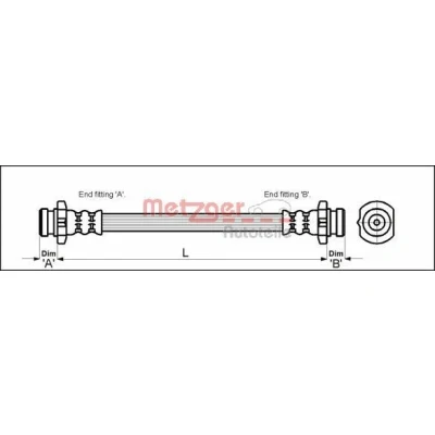 Kuva METZGER 4110041 Jarruletku 102 M12 x 1 BMW: 5 Sedan, Touring, 7