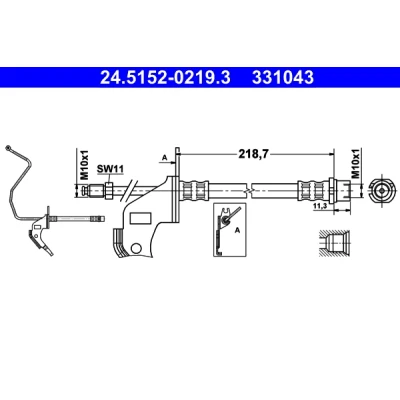 Kuva ATE 24.5152 0219.3 Jarruletku 230 M10x1 OPEL: Astra H GTC
