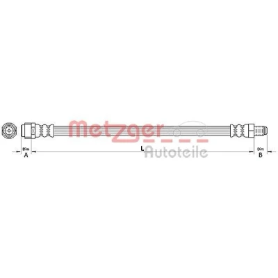 Kuva METZGER 4110726 Jarruletku 302 MERCEDES BENZ: C sarja T modell, Sedan, GLK