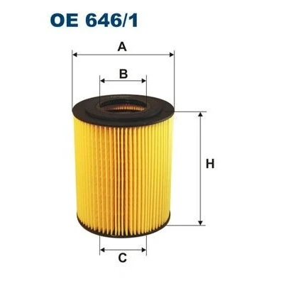 Kuva FILTRON OE 646/1 Öljynsuodatin Suodatinpanos