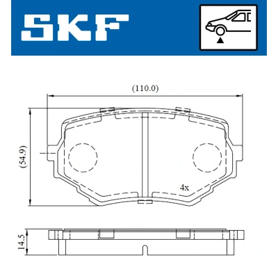 Kuva SKF VKBP 80531 A Jarrupalat akustisella kulumavaroittimella SUZUKI: Vitara I SUV