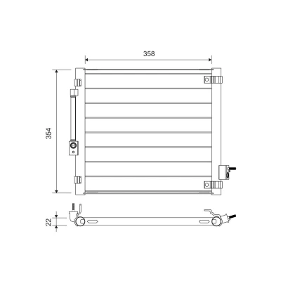 Kuva Kondensaattori, ilmastointilaite TESLA MODEL S OE 600761000B, 6007610 00 B