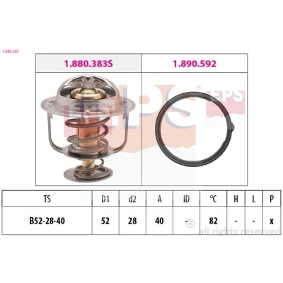 Kuva EPS 1.880.383 Termostaatti 82 52 Made in Italy OE Equivalent Tiivisteillä MAZDA: 6 Farmari