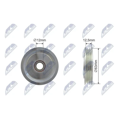 Kuva Ohjainrulla, moniurahihna TOYOTA PRIUS Liftback, Sedan OE 1663021020, 16630 21020